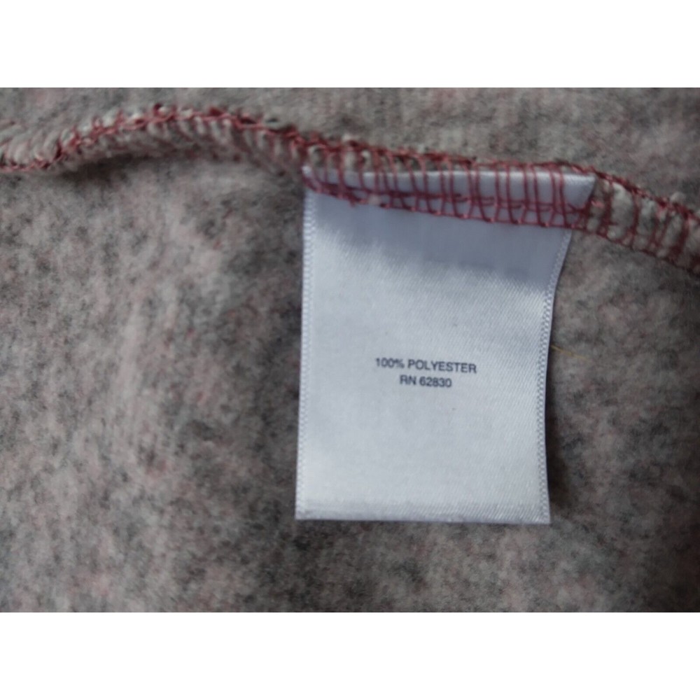 Lands End Pink Herringbone Fleece Jacket Burnt Clay Womens Size Large Petite - Picture 7 of 11